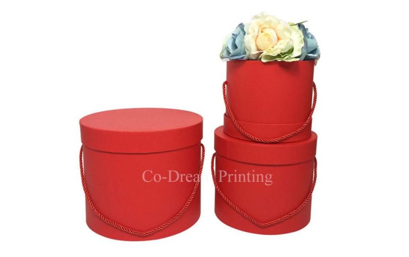 Flower Round Cardboard Packaging Box