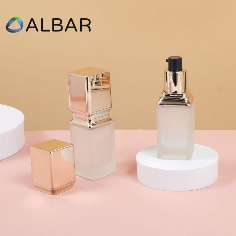 Face Essential Oil Serum Cosmetic Glass Bottles with Frosted Customization