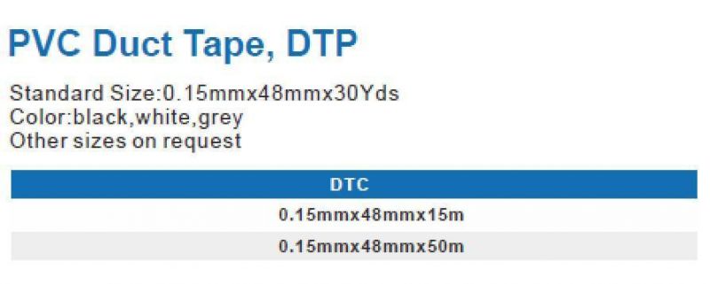 Colored Tape PVC Duct Tape, Dtp/Cloth Duct Tapes