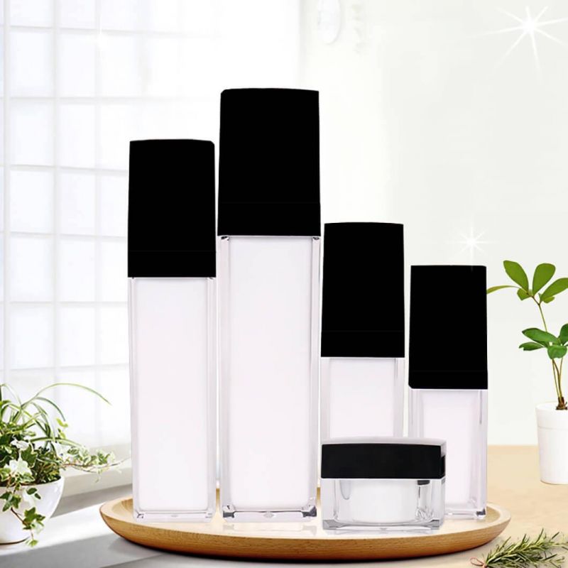 Wholesale Cosmetic Packaging Fancy Square Acrylic Custom Lotion Bottles with Pump