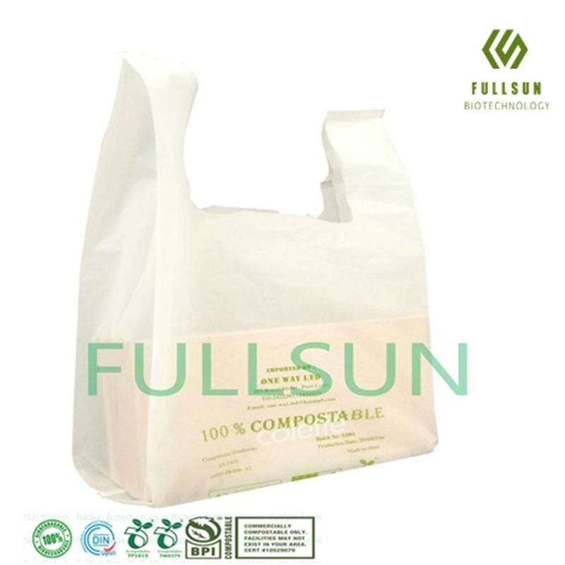 Biodegradable Handbag Tote Packaging DIN Custom Compostable Shopping Plastic Bag