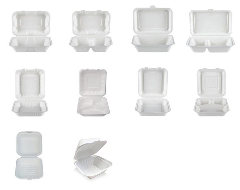 Biodegradable Compostable Disposable Eco Friendly Sugarcane Bagasse Food Packaging