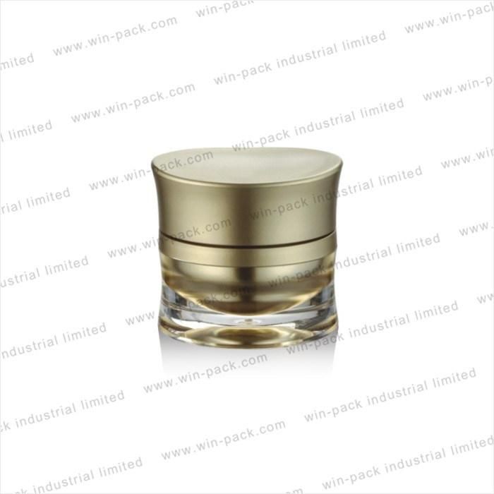 Winpack Hot Sale Shiny Gold 30g 50g Acrylic Cosmetic Jar Cream Packing