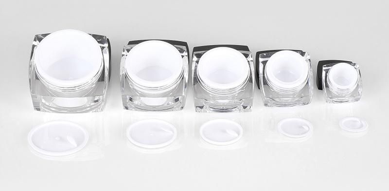 2020 China Wholesale Transparent Acrylic Jar Cosmetic Acrylic Plastic Jar Set for Cosmetic Packaging