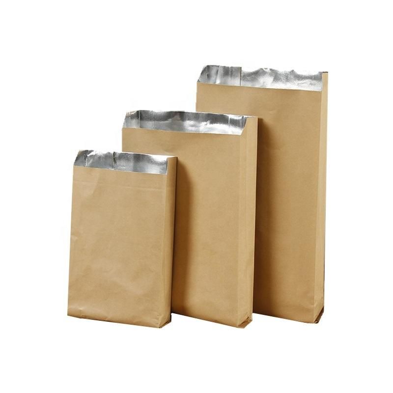 Food Packaging Aluminium Foil Lined Paper Bag Kebab Chicken Bags