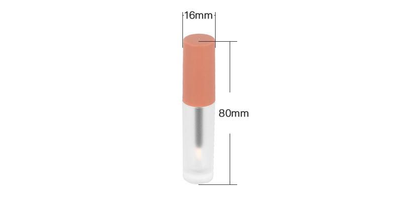 Wholesale Customized Empty Round Matte Plastic Makeup Container Cosmetic Packaging Lip Gloss Tube