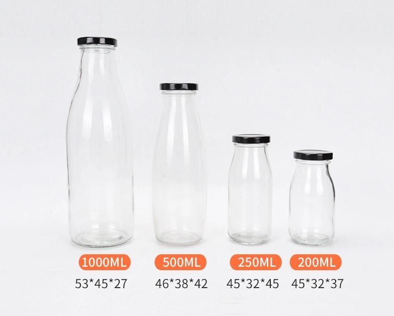 6oz 8oz Lead Free Glass Good Guality Beverahe Bottle for Juice and Milk