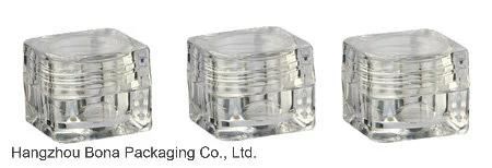 5g Clear Square Cosmetic Cream Jar