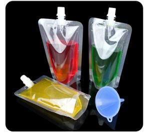 Stand up Transparent Plastic Juice Nozzle Bag