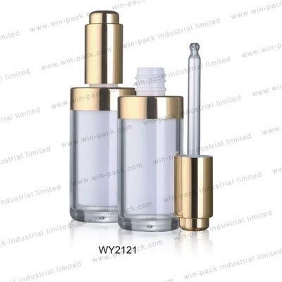 15ml High Quality Empty Cobalt Blue Acrylic Lotion Bottle with Round Inner Bottle Free Sample