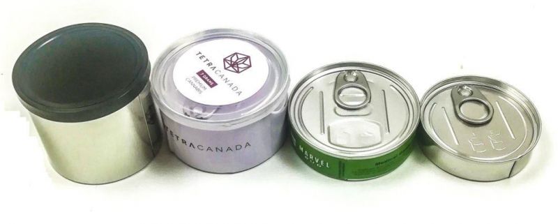 Customizable Pressitin Pull Ring Can with Aluminum Cover and Clear Top-Tin Cans for Dry Herb with Custom Labels