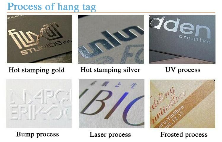 Whole Sale Hang Tag Swing Tag Label for Clothing