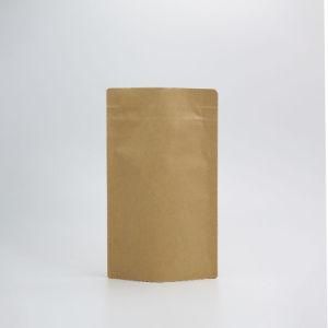 Stand up Brown Kraft Self-Standing Zipper Valve Coffee Bag