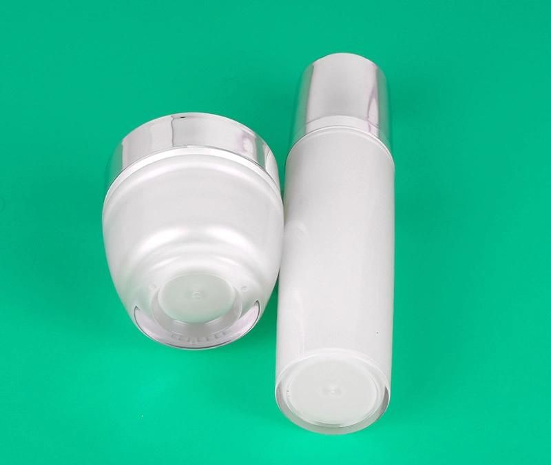 Factory Price 100ml Elegant White Acrylic Plastic Cream Bottle for Sink Care Cosmetic Bottle