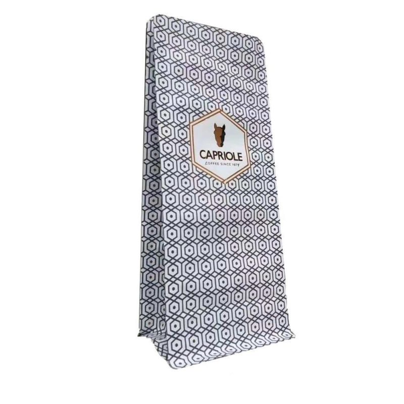 Coffee Packaging - Paper Aluminum Laminated Easy-Tear Pocket Zipper Flat Bottom Box Pouch