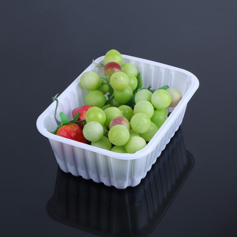 Chinese Manufacturers Stackabl Long Clear Plastic Disposable Vegetable Food Tray