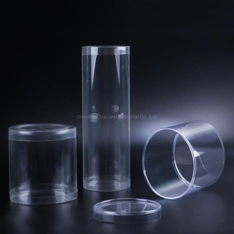 Food Grade Custom Transparent Clear Pet Plastic Cylinder