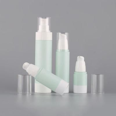 Cheaper Metal Look Airless PP Cosmetic Lotion Bottles for Customized Color