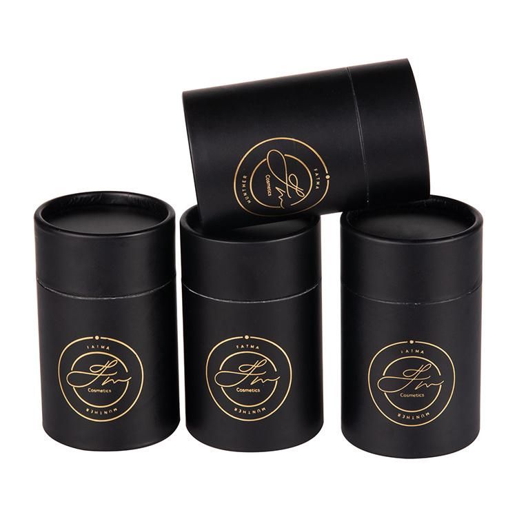 Firstsail Luxury Hot Stamping Cosmetic Cylinder Paper Tube Private Label 15ml Single Essential Oil Packaging Box Glass Bottle