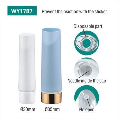 Winpack Cosmetic Cosmetic Plastic Tube Bottle Face Skin Care Product Recycled Plastic Cosmetic Container Blue Soft Plastic Tube D35mm