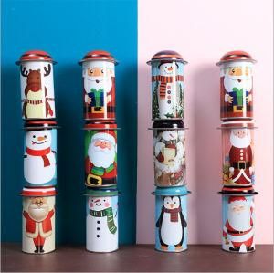 Creative Santa Claus Snowman Elk Candy Can Dry Fruit Storage Can Packaging Box