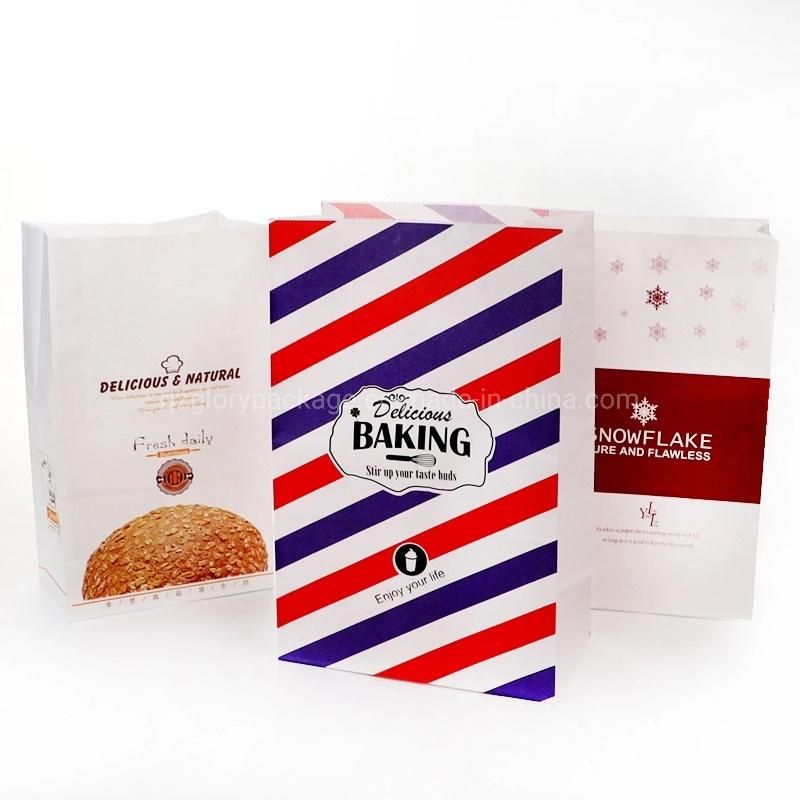 Wholesale Bread Kraft Bag for Bread Food Custom Logo Size Paper Bags for Food Take Away