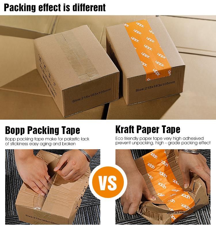 Custom Logo Strong Adhesive Paper Packing Seal Gum Kraft Reinforced Tape