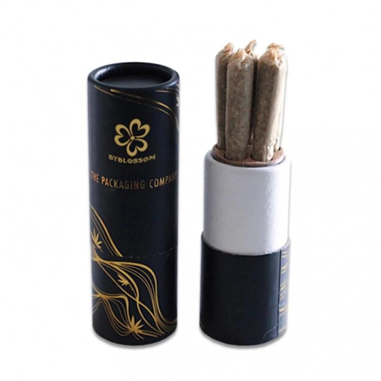 Empty Cylinder Paper Packaging Recyclable Kraft Paper Tube Packaging with Custom Printed