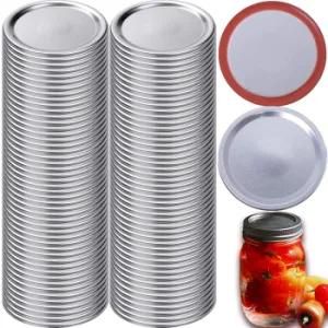 Wholesale 70mm Tinplate Gold Metal Regular Color Caps Mason Jar Canning Flat Lids with Ring