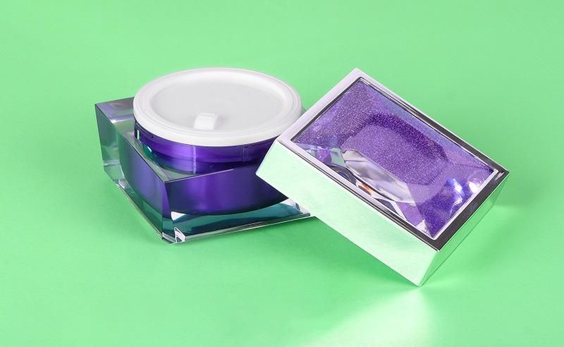 15g 30g 50g Beautiful Unique Elegant Empty Plastic Purple Jar for Skin Care Product