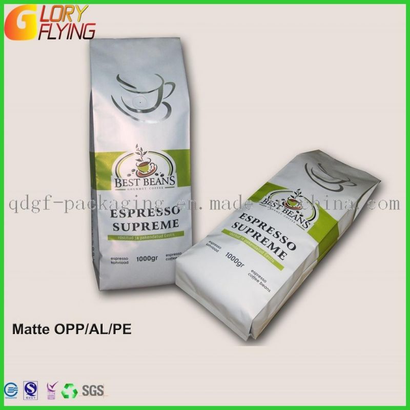 Plastic Zipper Bag Coffee Bag with One-Way Degassing Valve for Food Packaging