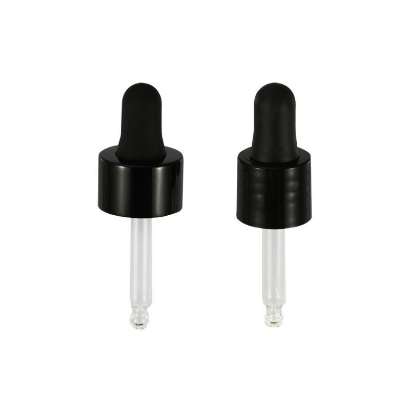 18/410 20/410 Dropper with Metal Collar and Glass Tube for Cosmetic