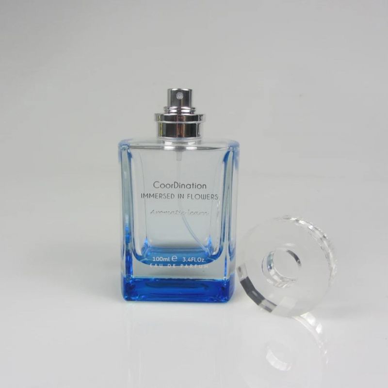 Clear Glass Pump Sprayer Screen Printing Personal Care Cosmetic Packing Bottle