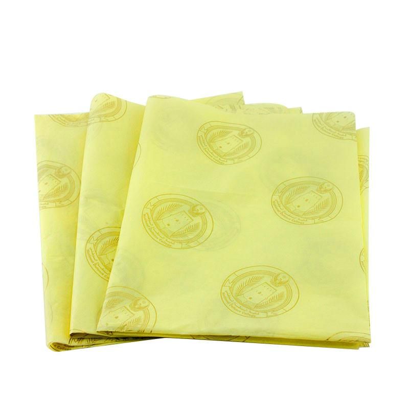 Fancy Design Custom Printed Gold Logo Tissue Paper