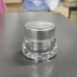 7g acrylic Face Cream Jar Plastic Skin Care Cosmetic Container Double Cream Packaging Box Sample Jar