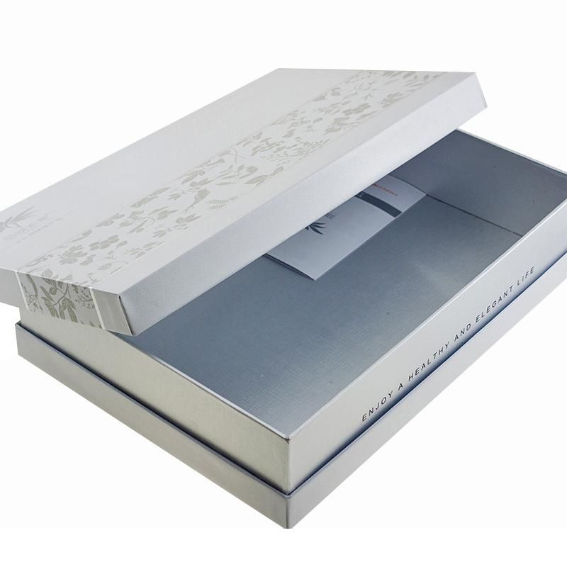 Custom White Gold Stamp Logo Paperboard Gift Packing Box