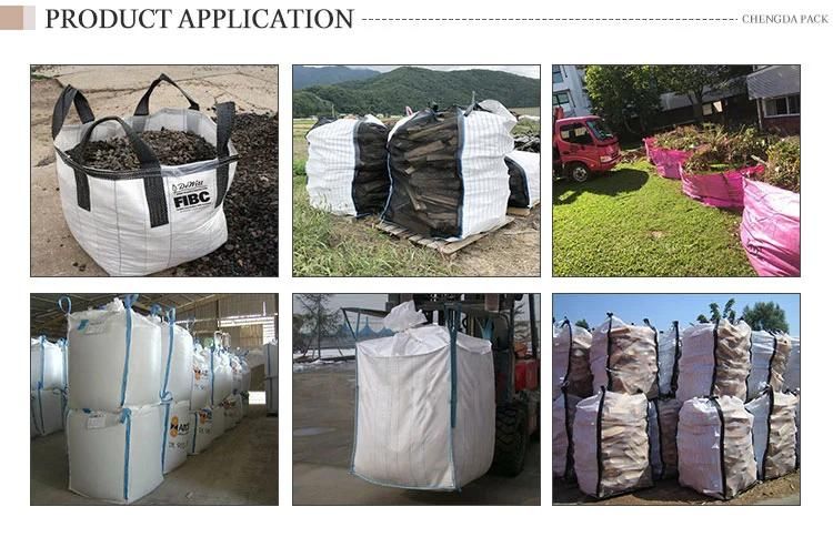 China Factory 1ton FIBC Woven Tonner Bag Unloading Big Bag Jumbo Bag Bulk Bag for Rice Silicon