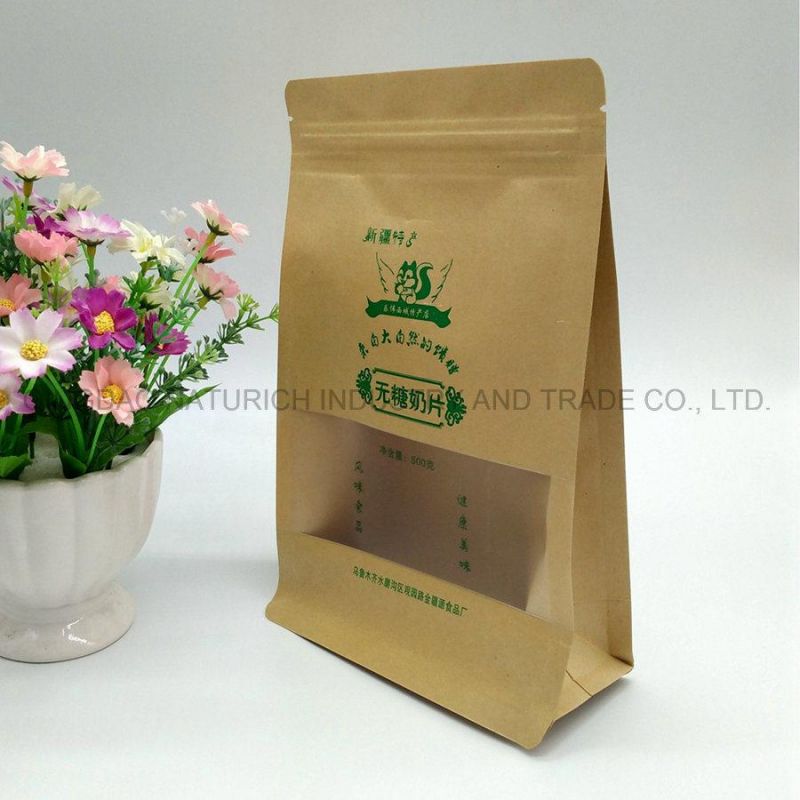 Kraft Packaging Bag for Food with Clear Window