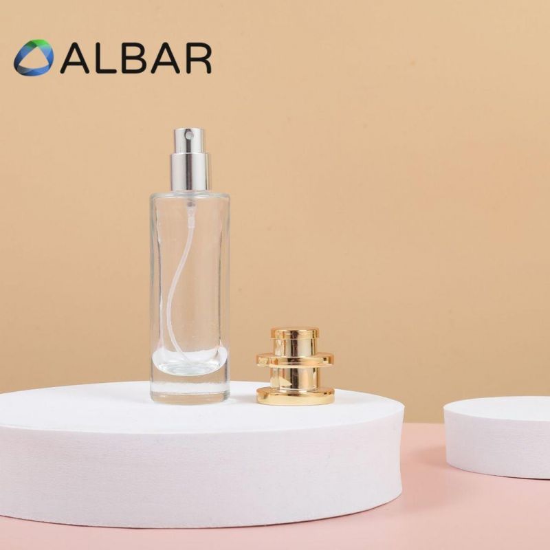 Silver and Gold Cap Skin Care Perfume Glass Bottles with Customized Logo Printing