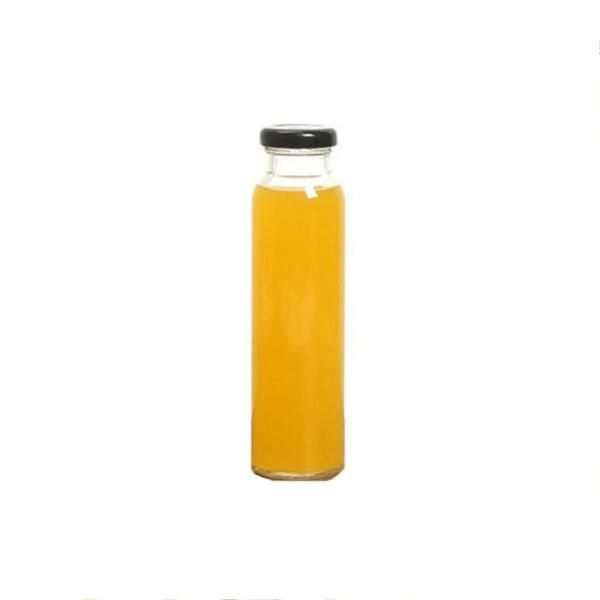 310ml Long Round Milk Tea Juice Beverage Glass Bottles with Tin Lids