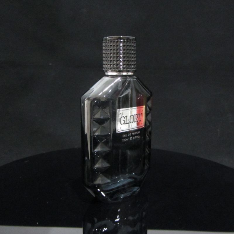 Black Luxurious Empty Glass Perfume Bottle with Cap