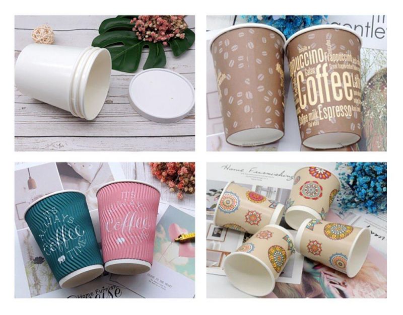 Simple Design Paper Soup Cups Packing Buckets with Lids Favorable Size