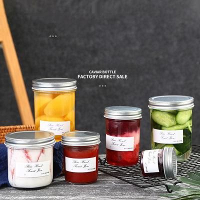 10 Oz Clear Wide Mouth Canning Honey Food Jelly Jam Glass Mason Jars with Metal Screw Lids 300ml Food Grade