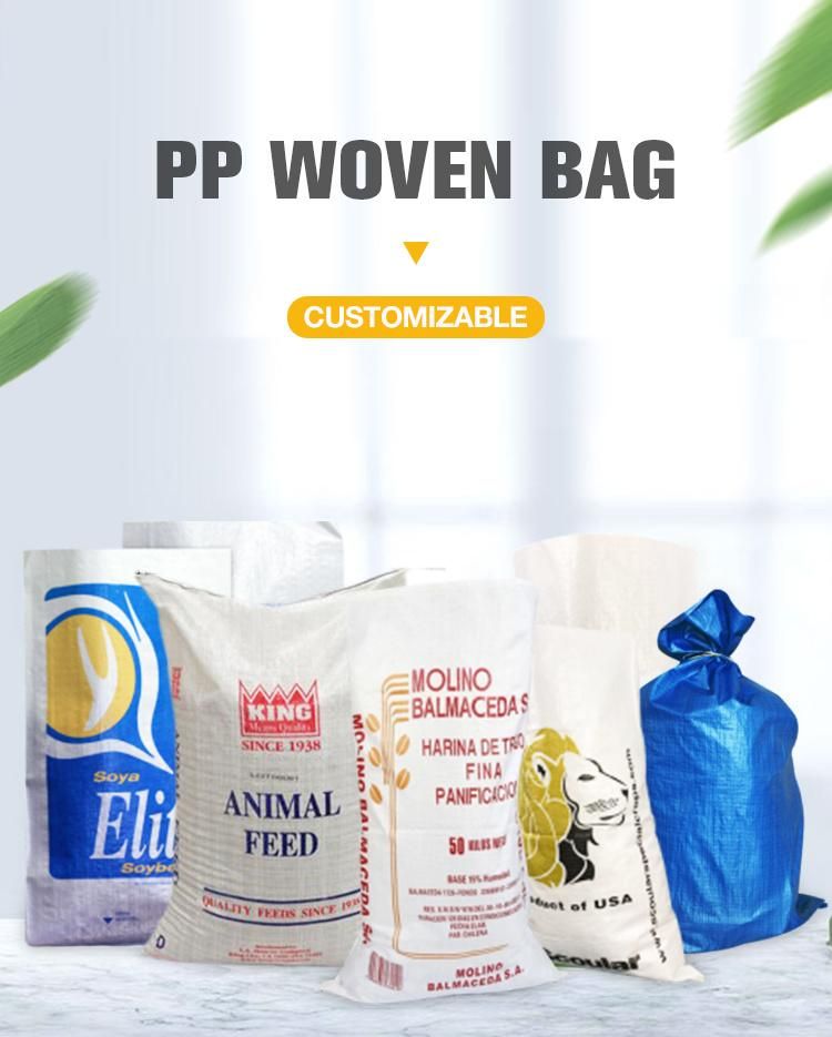 Custom Colorful 50 Kg Fertilizer PP Woven Custom Colorful Print Plastic Bag for Rice