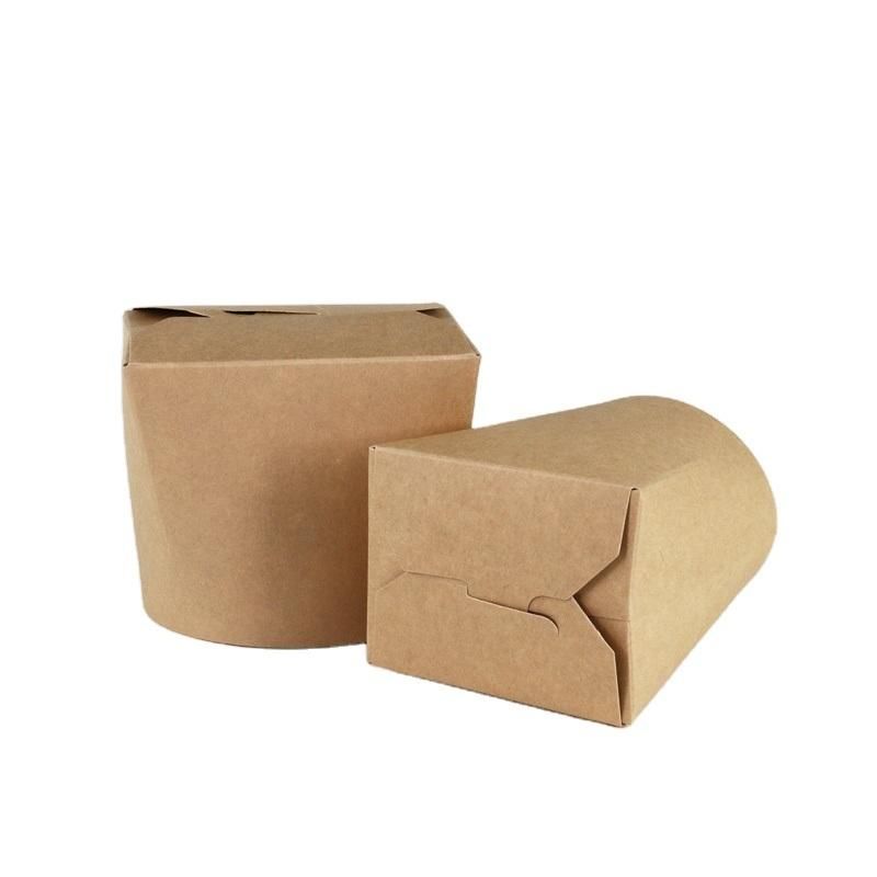 16oz 500ml 26 Oz 750 Ml 32oz 1000ml Kraft Paper Container Round Take Away Food Fried Chicken Popcorn Paper Packing Food Box