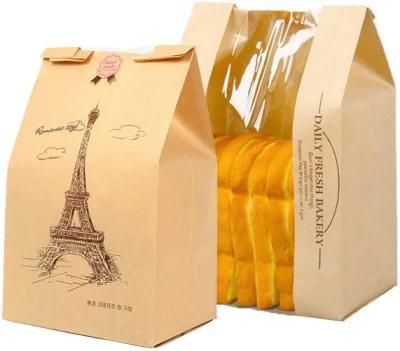 Toast Bag Wholesale Custom Printed Plastic Paper Bag for Bread with Window