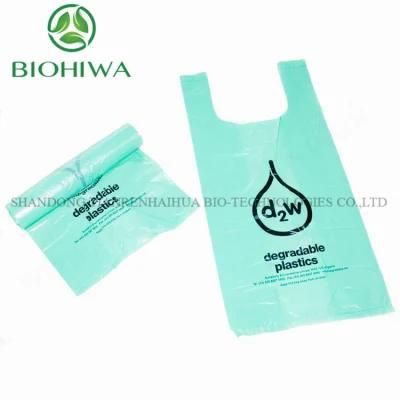 Eco Bio Biodegradable Compostable Cornstarch Plastic Vest T-Shirt Shopping Bag
