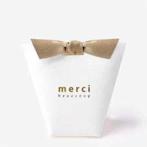 Logo Printed Custom Cheap Wholesales Paper Gift Bag with Ribbon