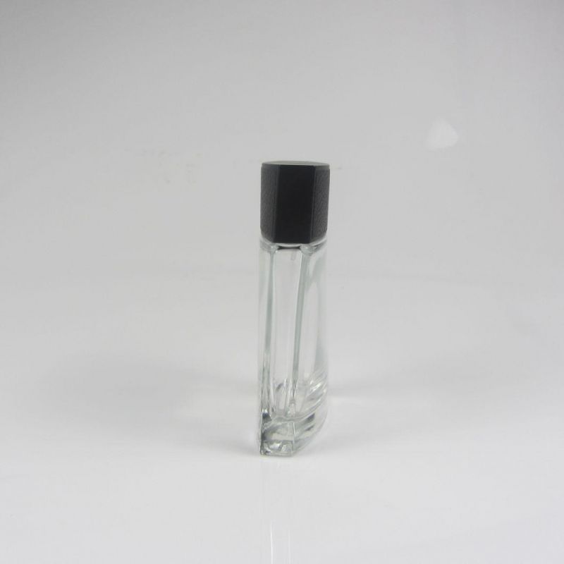 Thick Bottom Perfume Spray Bottle with Shiny Black Cap