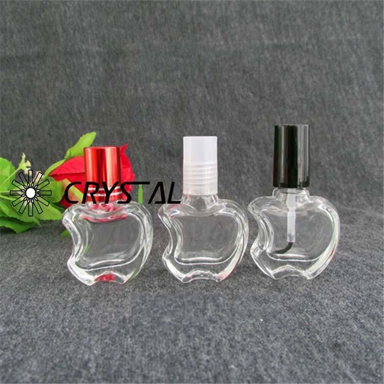 Apple Shape Nail Polish Glass Bottle / Clear Glass Bottle with Brush Cap